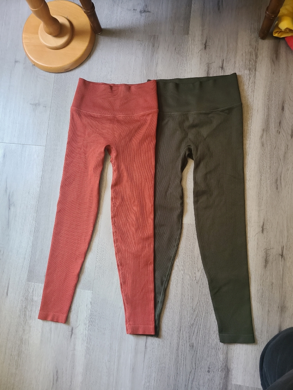 Victoria's Secret #2 Pairs High Waisted Ribbed Seamless Leggings Size Small